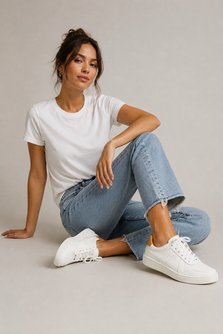 Nisolo White Leather Low-Top Sneakers